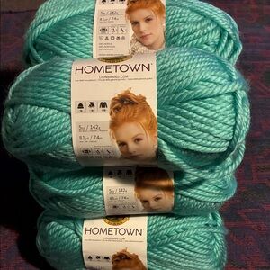 Lion Brand Hometown Yarn in Miami Seafoam 7 skeins